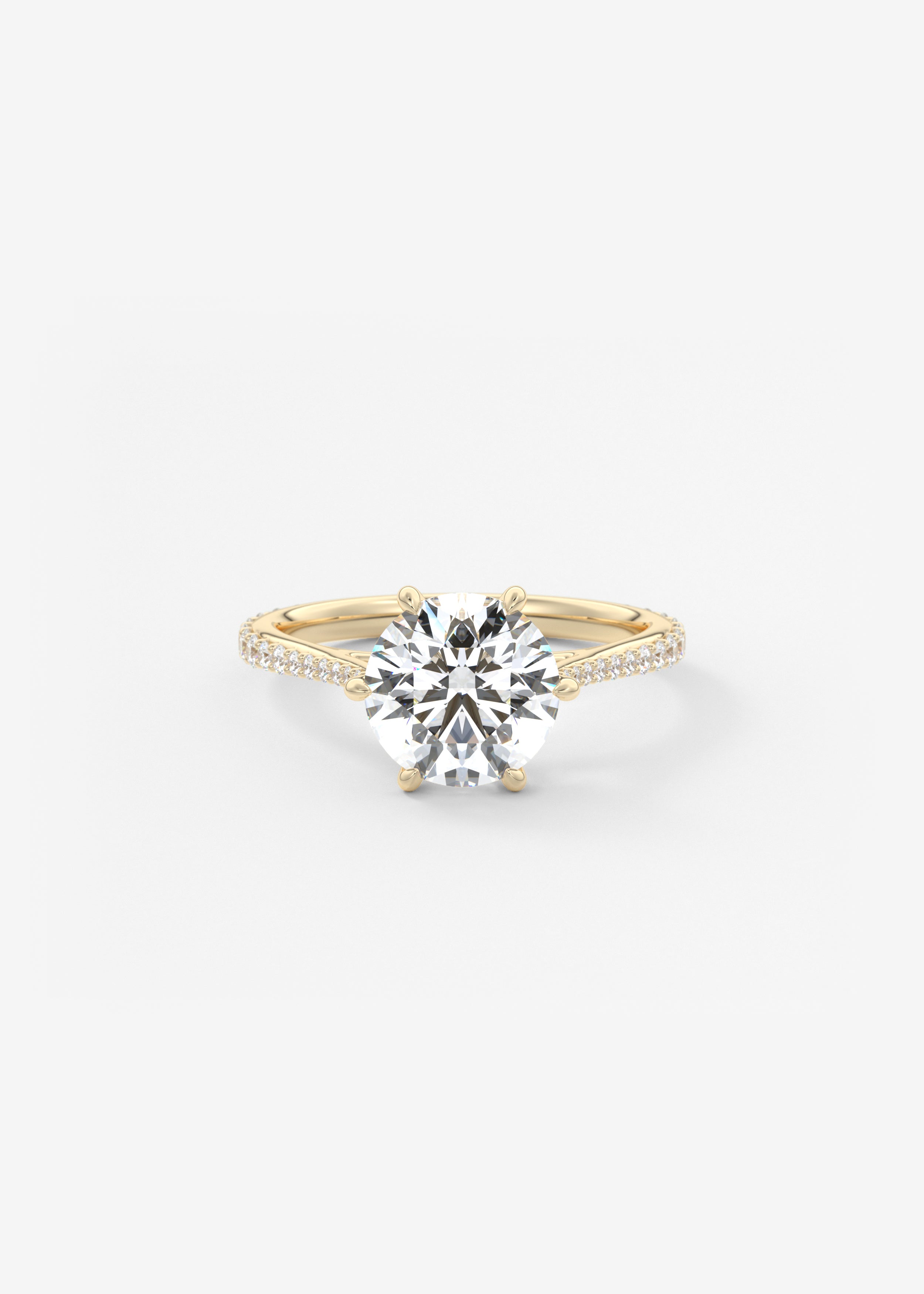 Oval Solitaire With Raised Basket Gallery Lab Grown Diamond Engagement Ring